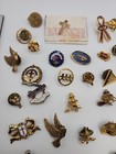 Vintage Religious Angel Community Service Dove Jesus Enamel Pinback Lot Of 60