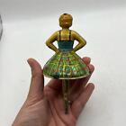 Tin Litho Toy Marx Ballerina Spinning Figurine Toy Ballet Girl Vtg Collectible