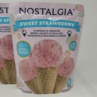 2 Pouches Nostalgia Ice Cream Mix Strawberry Flavor 8oz  Each Makes 4 Qts 