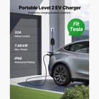 Level 2 Tesla Charger 32amp Electric Car Charger   25ft Charging Cable Lcd