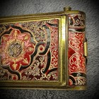 Vintage Enamel Vanity Case Lipstick Holder Art Deco Style Decorative Compact
