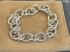 David Yurman Sterling Silver 12mm Oval Link  Bracelet Size 7 5 Inches