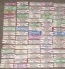 Large Lot Of 150 Original Jukebox 45 Record Title Strips  p117
