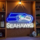 16 x9  Seattle Seahawks Led Neon Sign With Dimmer Usb Powered Light Wall Vl
