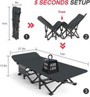 Catres Base Con Colch  n Para Dormir Adultos Cama Individual De Acampar Port  til