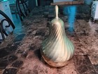 Vintage Brass 9  Pear Trinket Container Box Dish Candy Holder