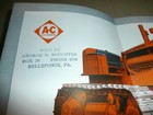 Vintage Allis Chalmers Specs Brochure  Hd-20 Diesel Tractor Bellefonte Pa
