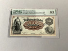 Chile 10 Pesos P-s363r1 Nd 1877   Pmg 63