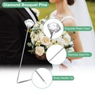50-pack Corsage Boutonnieres Pins  5 1cm Diamond Clear Straight Pin For Wedding