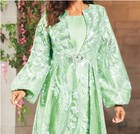 16 Ashro Green Formal Wedding Church Party Kimberlaine Sequin Jacket Dress