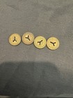 Lot Of 4 Vtg New York City Nyc Subway Transit Authority Tokens Small Y Cutout
