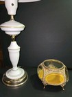 Lg 7  Stylebuilt Gold Ormolu Jewelry Casket Beveled Glass Vanity Trinket Box 40s
