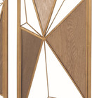 Metal Geometric Home Decor  Set Of 2 Wall Art 12  X 2  X 35   Brown  2 Ea