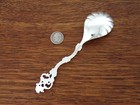 T H Marthinsen 830s Silver Fancy Sugar Preserve Spoon Norway Norwegian 5 3 4  Lg