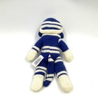 Dan Dee Knit Sock Monkey Blue Gray White Plush 10  Toy