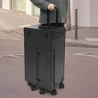 Professional Makeup Train Case Rolling Makeup Travel Organizer Case Cosmetic Box