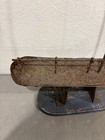 Vintage Handmade Metal Schooner Ship Model Industrial Folk Art 18  Mcm Boat