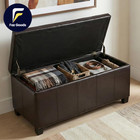 Dover Storage Ottoman Bench 36 Inch Wide Upholstered Vegan Leather Rectangular