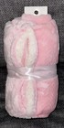 New Parent   s Choice Pink Chevron White Sherpa Plush Baby Blanket 30x40