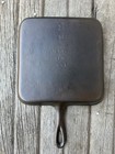 Vintage Lodge Cast Iron Bacon   Egg Breakfast Square Skillet  8 Restored