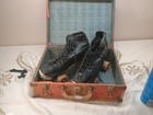 Vintage Hyde Cap Toe Size 10 Roller Skates   2 Roller Skate Cases 