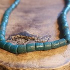 Vintage Native American Green Heshi  Trade Bead Strand 