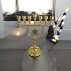 Jerusalem Temple Menorah 7  Jewish Lamp Candelabra David Star Judaica Holy Land