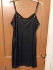 Vintage Vanity Fair Black Slip Dress-underslip-size 46 Nylon Usa Made