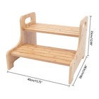 2 Step Stool Wood Colorhigh Bed Steps Elderly Kid Stair Ladder Stool Bench Home