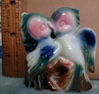 Vintage Lovebirds On A Branch Ceramic Figurine Made In Japan