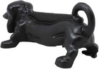 Cast Iron Black Sausage Dachshund Dog Boot Cleaner Scraper Statue Door Stopper