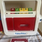 Fisher Price Tape Cassette Pretend Player Recorder Microphone Speaker White Red