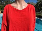 Eileen Fisher Orange T Shirt Long Sleeve Blouse Top Women Tunic M Medium
