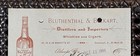 1896 Atlanta Ga Whiskey Billhead Bluthenthal Bickart Canadian Club Bottle Cigar