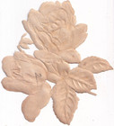 Antique Victorian Die Cut Scrap -yellow Pink Roses  3 25 Inches