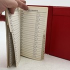 Vtg Mcm Mid Century Desk Address Book Memo Pad Red Telephone Desk Unused Address