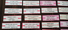 Lot Of 50 Different Jukebox Title Strips - 1980s Rock Pop   R b