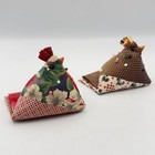 Handmade Fabric Chicken Pincushion Set Of 2 Farmhouse Patchwork Sewing Weights