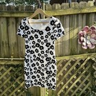 Adrienne Vittadini Vintage 80s Floral Professional Dress Black   White Size 8