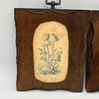 Mushroom Wood Wall Plaques Set Of 3 1970s Retro Kitchen Cottagecore Decor Vtg
