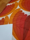 Awesome Rare Vintage Mid Century Retro 70s Org Red Banana Bunch Sml Fabric  Look