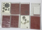 Stampin Up   Lot Of 8 New   Used Sets Mixed Theme Rubber Unmounted Craft Stamps