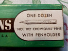 Hunt Crowquill Mapping Pen Set Of 12 Nibs 1 Penholder  102 Original Box Usa