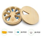 Wood Weekly Pill Organizer For Medicine Vitamin arthritis Friendly     Fast Ship