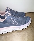 Skechers Women 8w Wide Slip Ins Slate Pink Glide Step Memory Foam 180272w Euc  