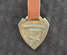 Old C 1918 Ww1 Vintage Brass Zeppelin Airship   Airplane Brass Watch Fob W strap