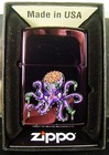 2022 Zombie Octopus Purple abyss Zippo Lighter Design By Hat Shark Unused Boxed