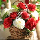 12 Pcs Artificial Red Roses Flowers Long Stem Fake Silk Rose For Home Wenddin   