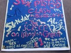 Sex Pistols clash buzzcocks-the Screen  Islington Green 8-29-76 Concert Poster