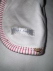 Ralph Lauren Polo Bear Baby Blanket Lot Of 2 Pink White Stripe Print 100 Cotton
